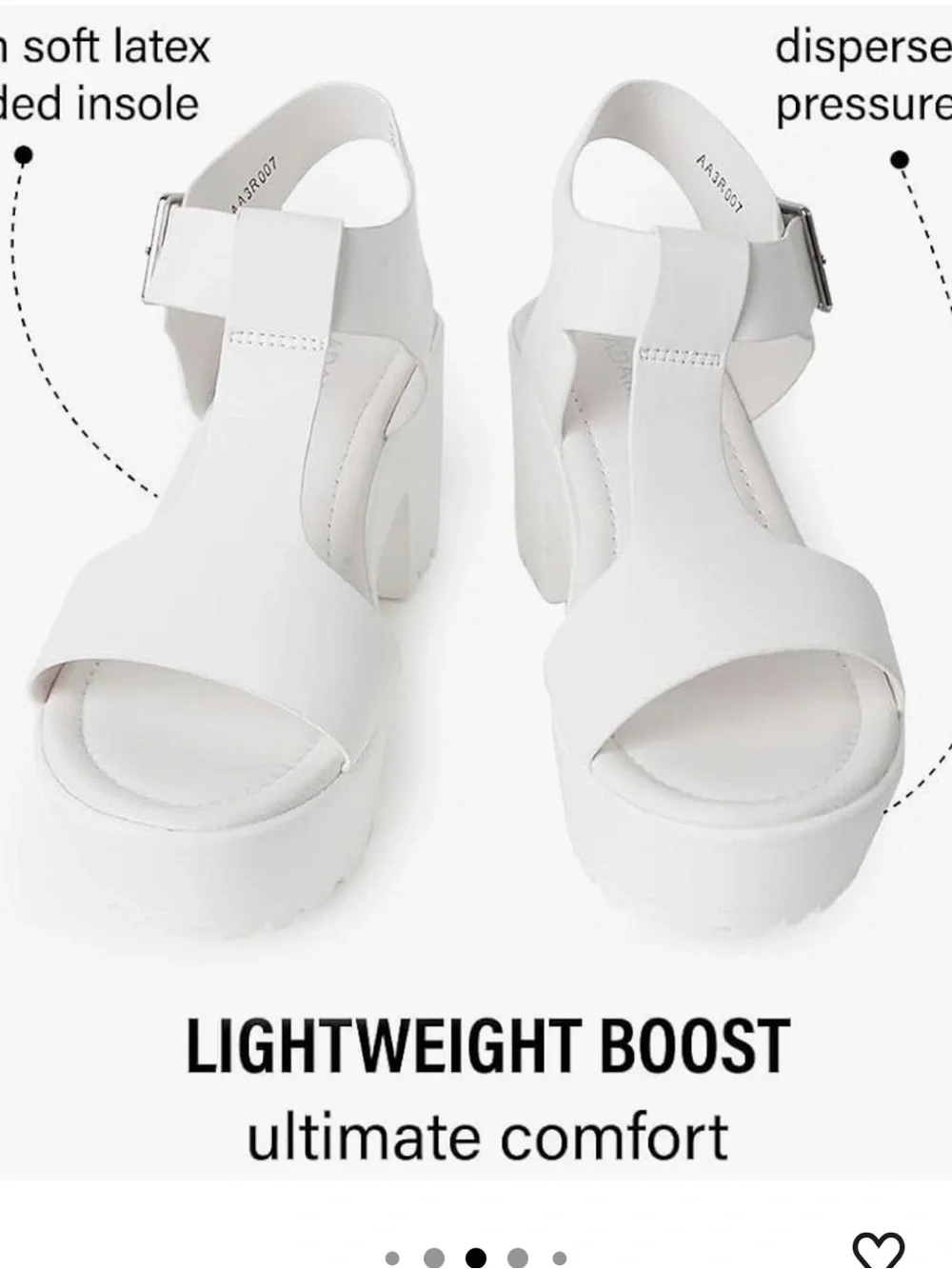 White Platform Sandals BNWOT